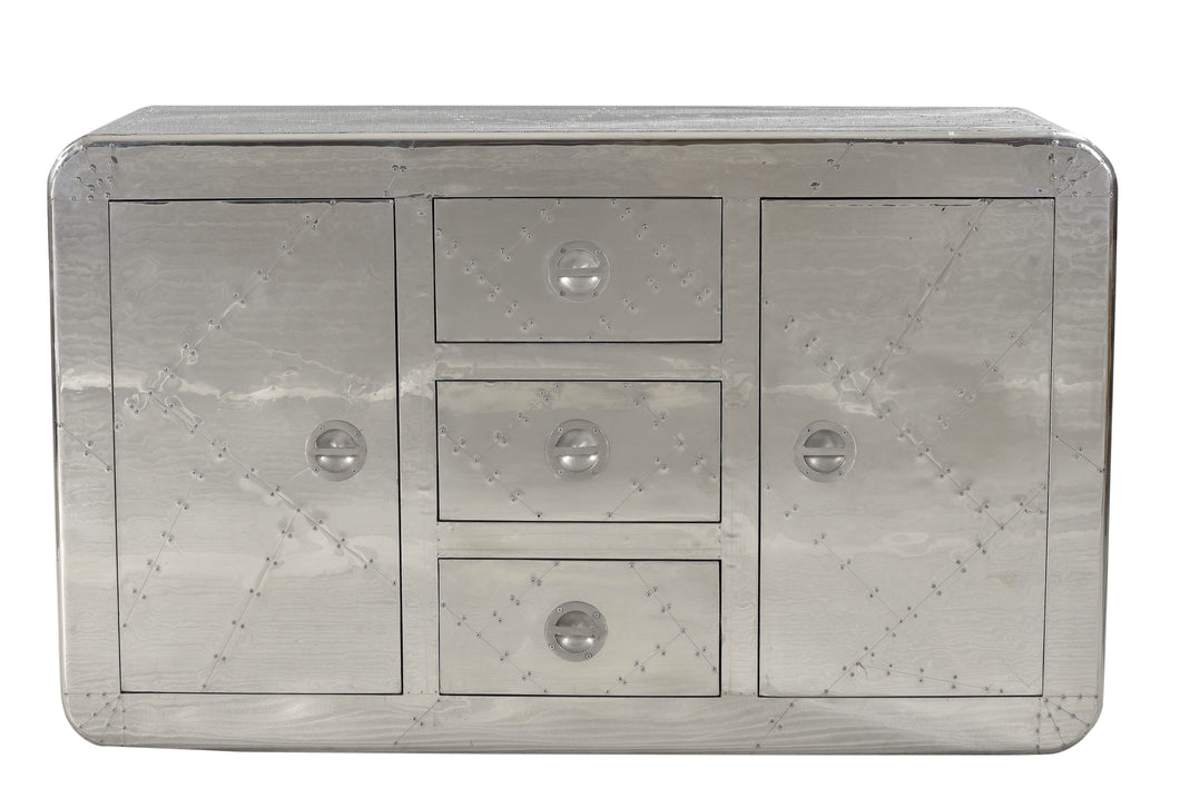 Sideboard 2 Türen, 3 Schubladen | Fächer hinter den Türen 50x35x39 cm, Schubladeninnenmaß BH 34x17 cm