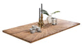 Tisch 220x100 cm Teak natur, Plattenstärke 50 mm / Gestell im Used Look | Bestehend aus Gestell 07114-43 + Tischplatte 07182-01, Plattenstärke von 50 mm, mit extravagantem Sonnendesign, Gestell: Breite der Wangen 2 cm
