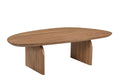 Couchtisch 135x76 cm mit abgerundeten Kanten | Abstand zwischen den Beinen: ca. 70 cm, Breite der Holzwangen unten: ca. 45 cm, oben: ca. 32 cm
