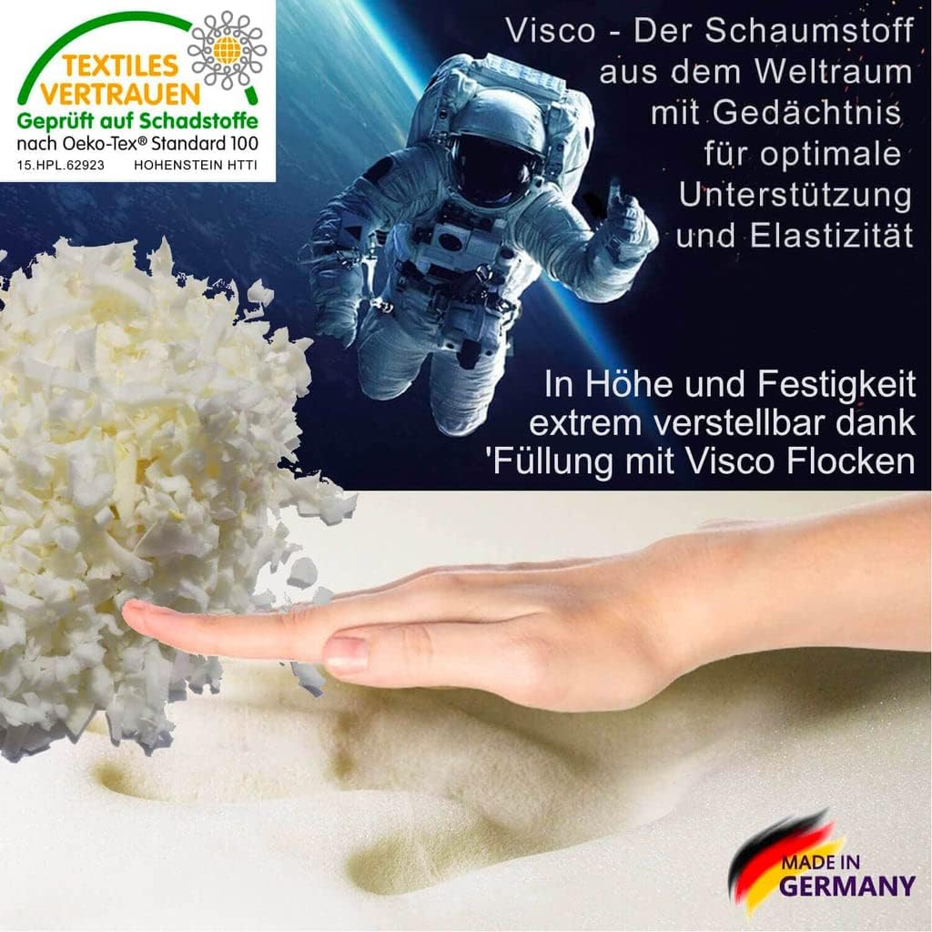 Seitenschläferkissen VISCO XXL mit Bezug Deluxe