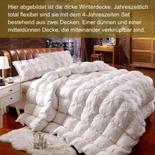 Laden Sie das Bild in den Galerie-Viewer, Traumreiter 4 Jahreszeiten Daunendecke 2-er Set mit Decke Leicht + Decke Medium
