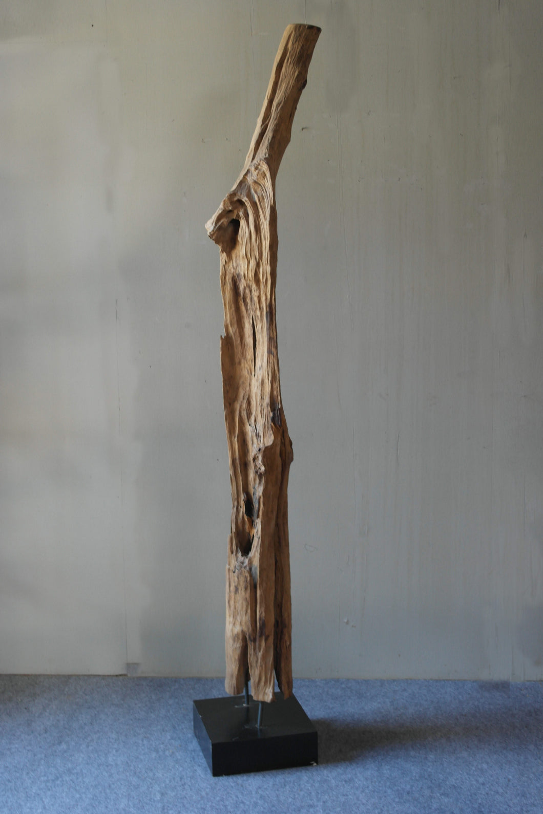 Treibholzskulptur stabile Bodenplatte | Bodenplatte 31x21x8,5 cm