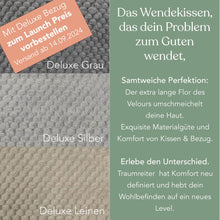 Laden Sie das Bild in den Galerie-Viewer, VISCO XXL Seitenschläferkissen mit Bezug Velour Deluxe