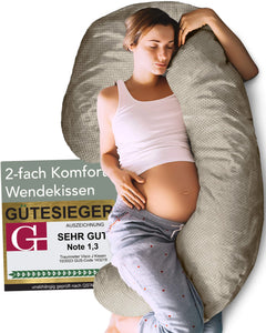 VISCO J Seitenschläferkissen mit Bezug Velour Deluxe