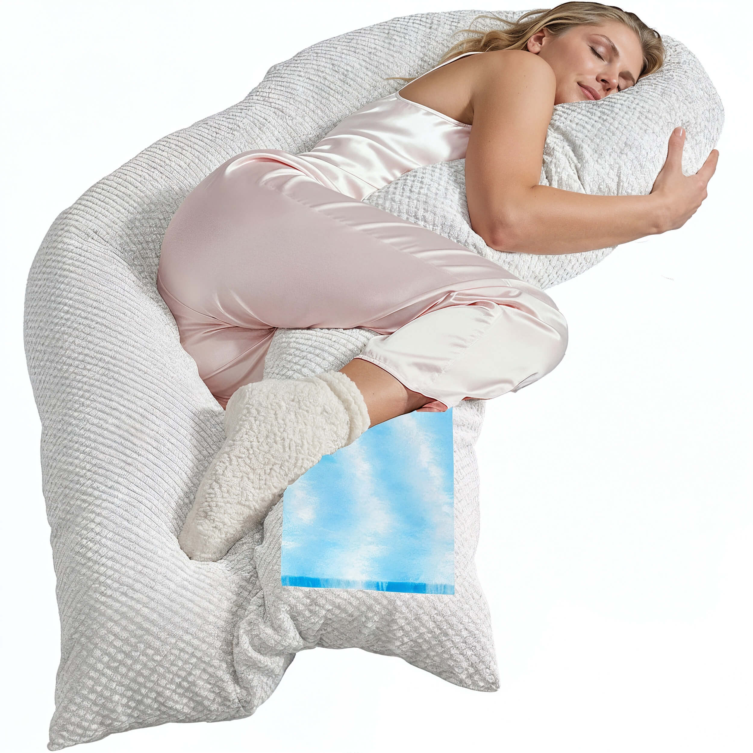 Seitenschläferkissen VISCO mit Bezug Deluxe