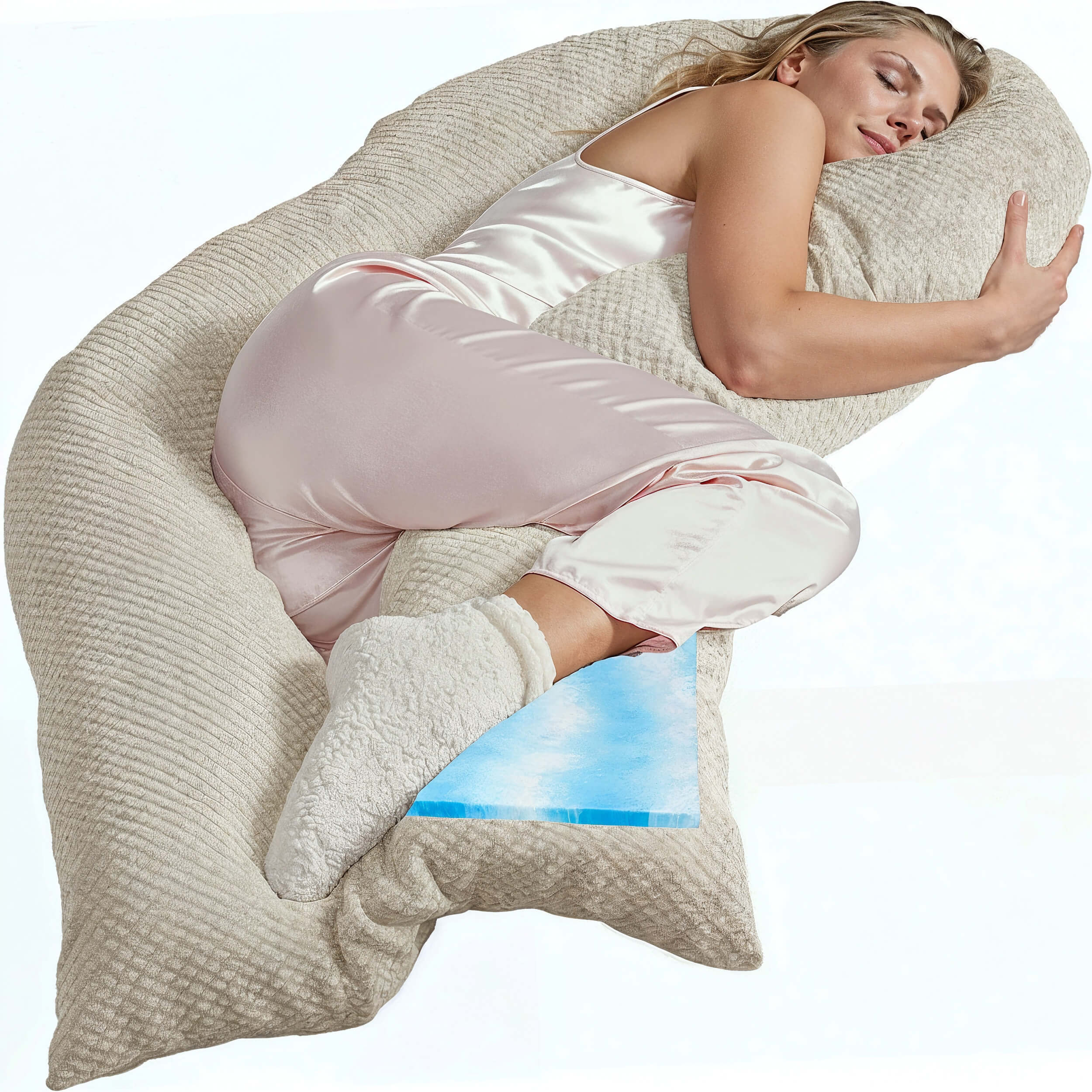 Seitenschläferkissen VISCO mit Bezug Deluxe