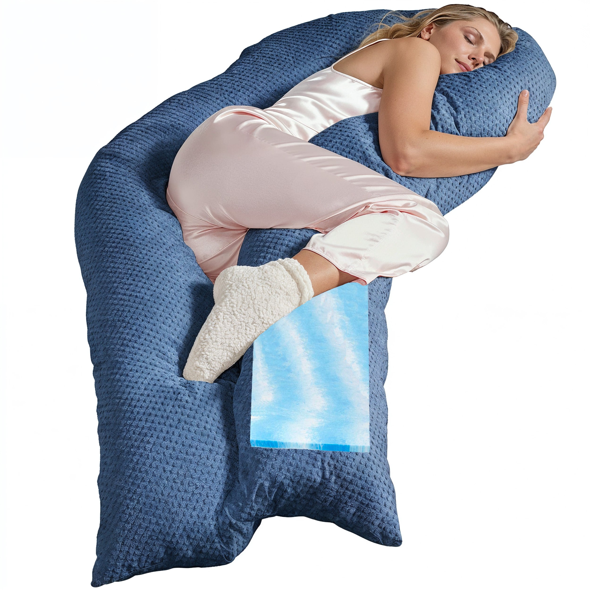 Seitenschläferkissen VISCO mit Bezug Deluxe