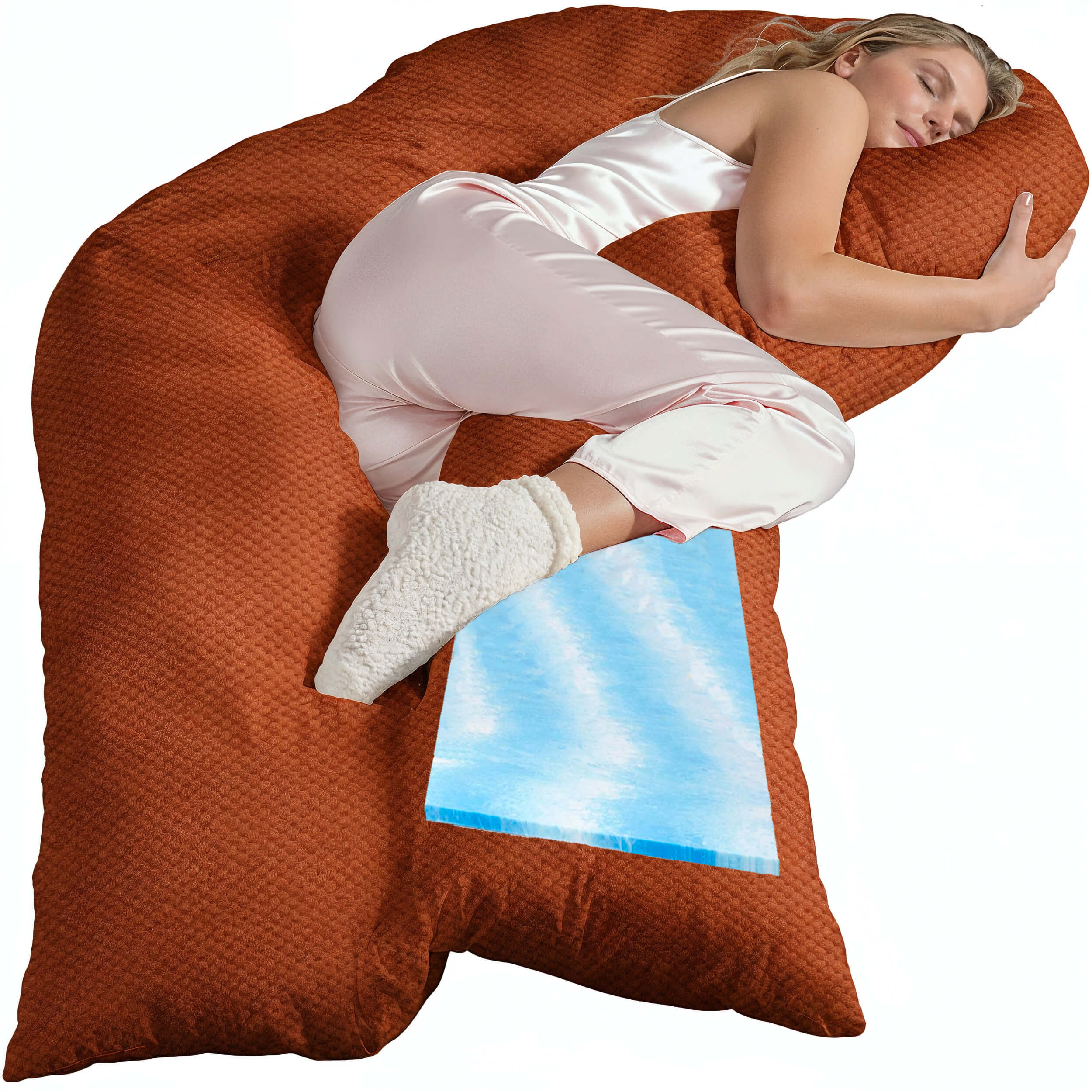 Seitenschläferkissen VISCO XXL mit Bezug Deluxe