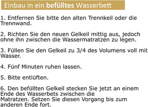 Gelkeil Trennkeil für Wasserbetten Thermo Trennwand / Gel Keil - 