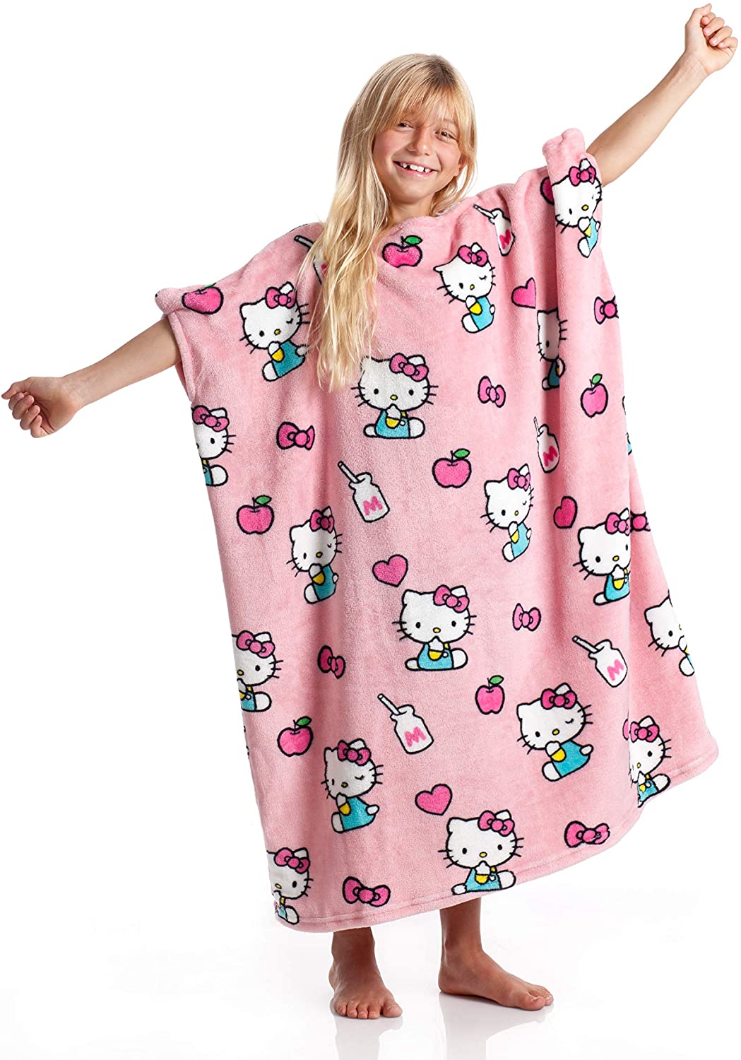 Kuscheldecke für Kids zum anziehen MOMONGA HELLO KITTY 90x80 cm - 