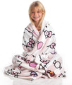 Plaid Flanell Decke Kuscheldecke HELLO KITTY 130x170 cm - Decke