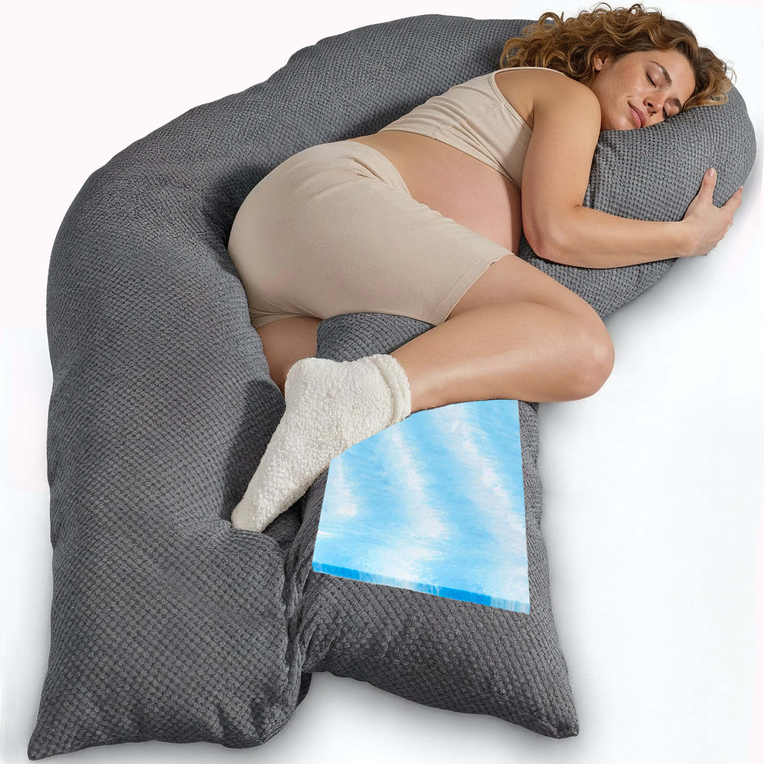 Schwangerschaftskissen VISCO XXL mit Bezug Deluxe