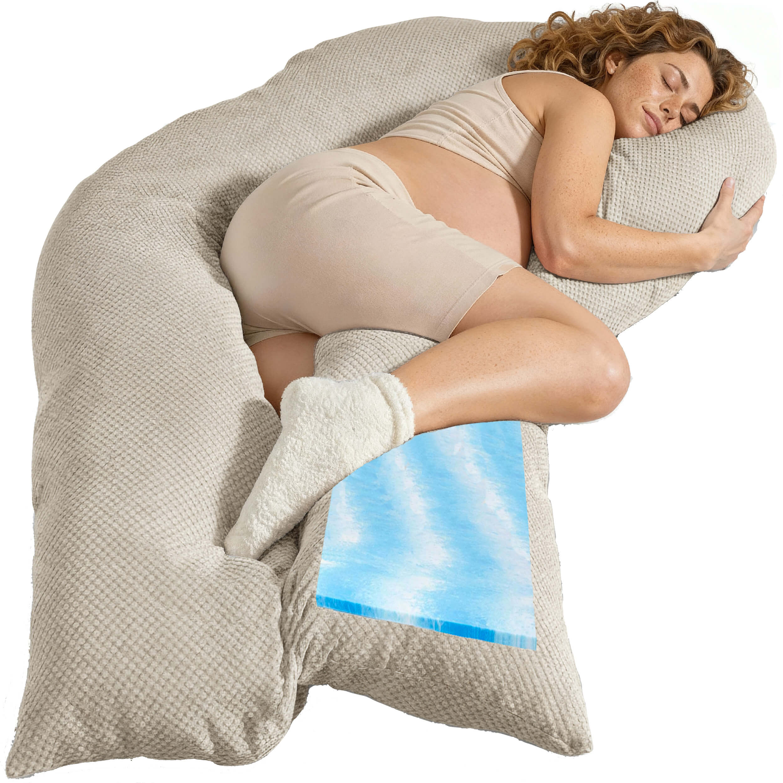 Schwangerschaftskissen VISCO XXL mit Bezug Deluxe