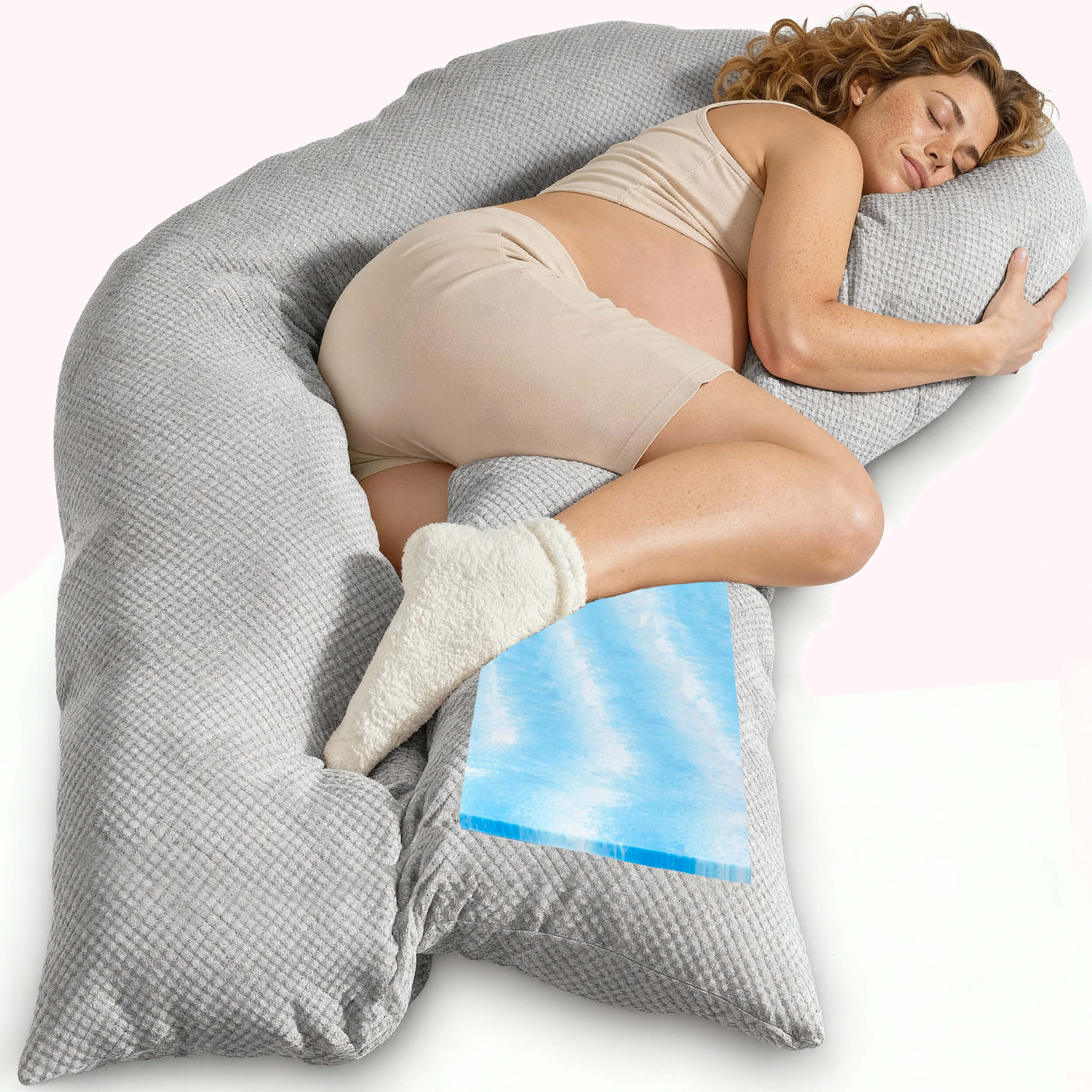 Schwangerschaftskissen VISCO XXL mit Bezug Deluxe