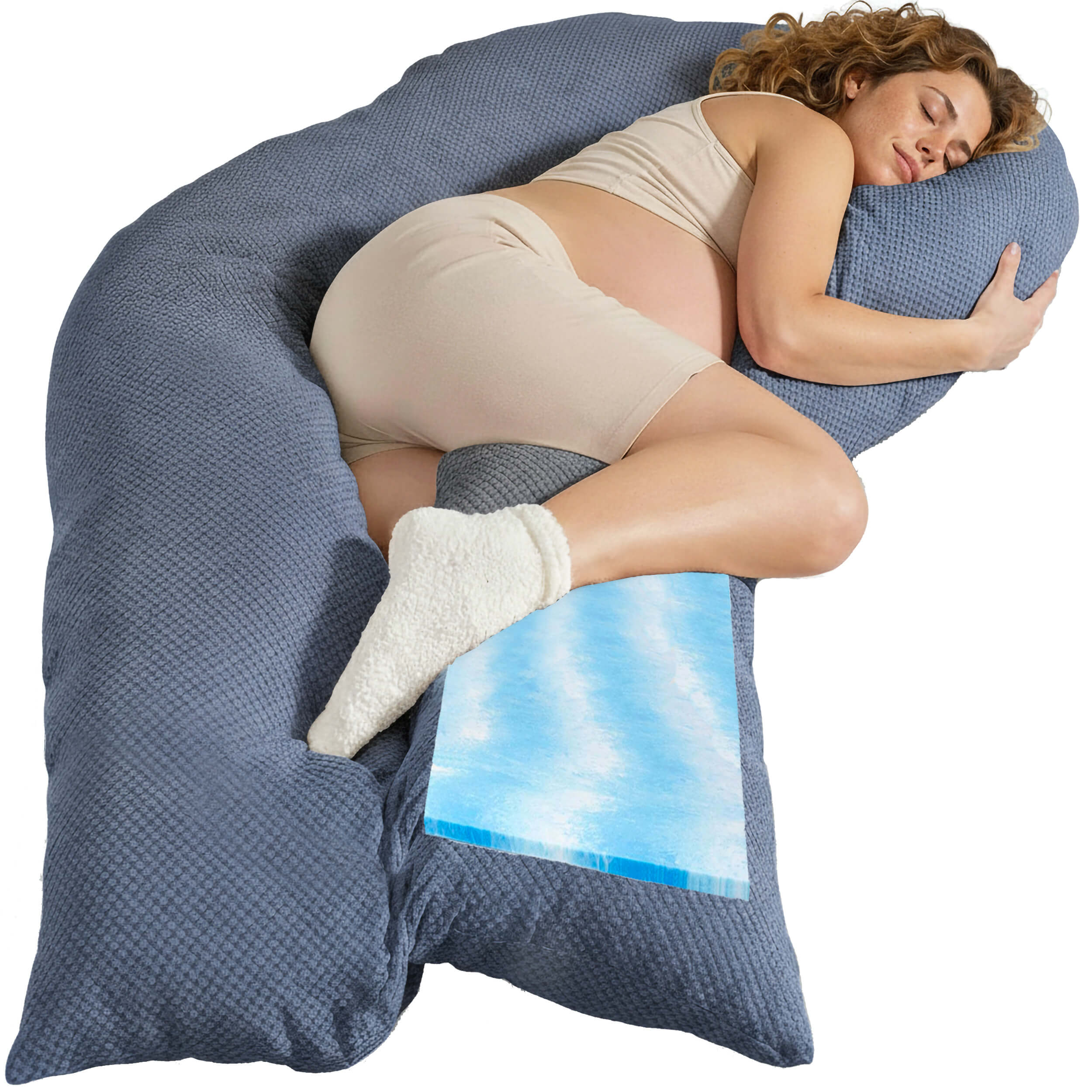 Schwangerschaftskissen VISCO XXL mit Bezug Deluxe