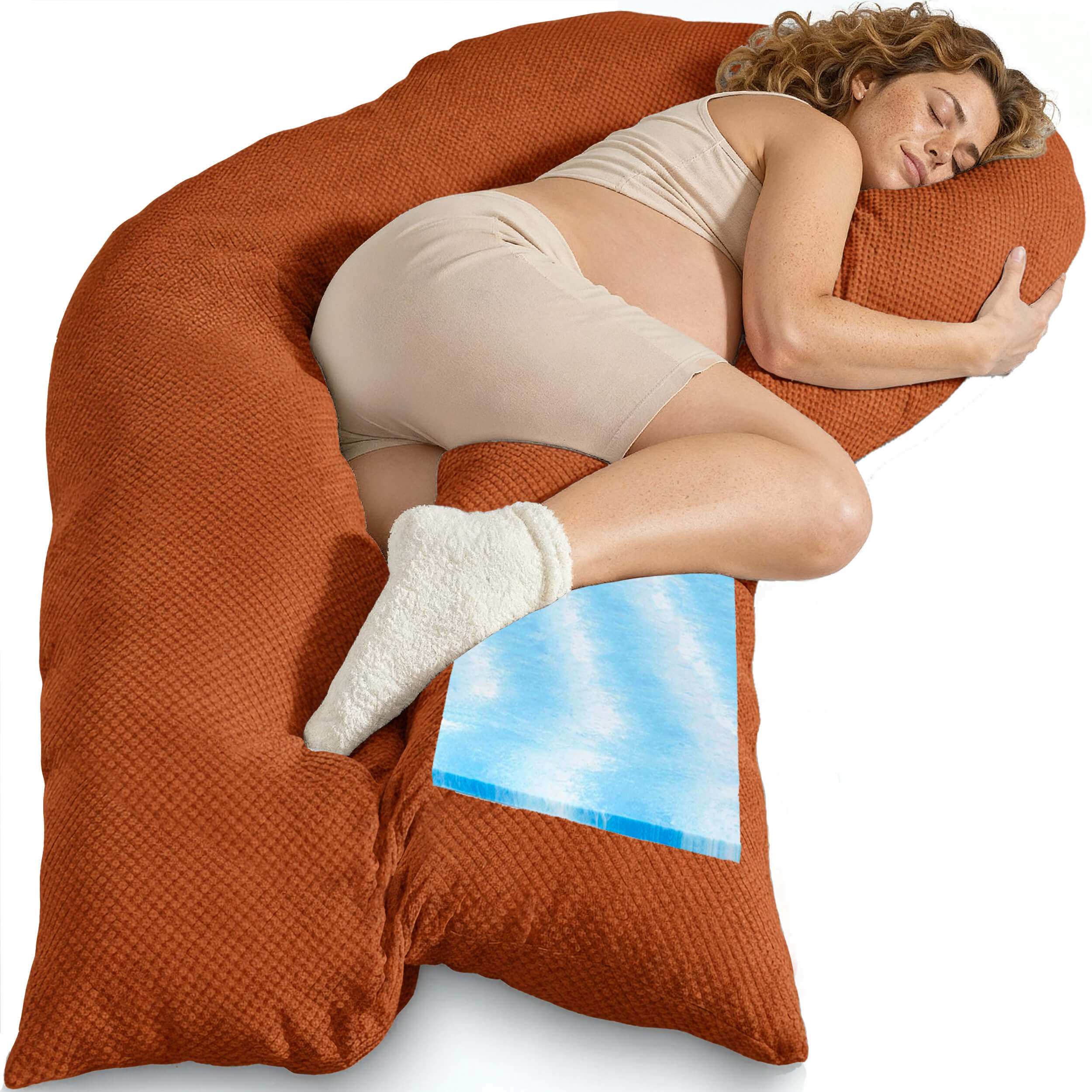 Schwangerschaftskissen VISCO XXL mit Bezug Deluxe