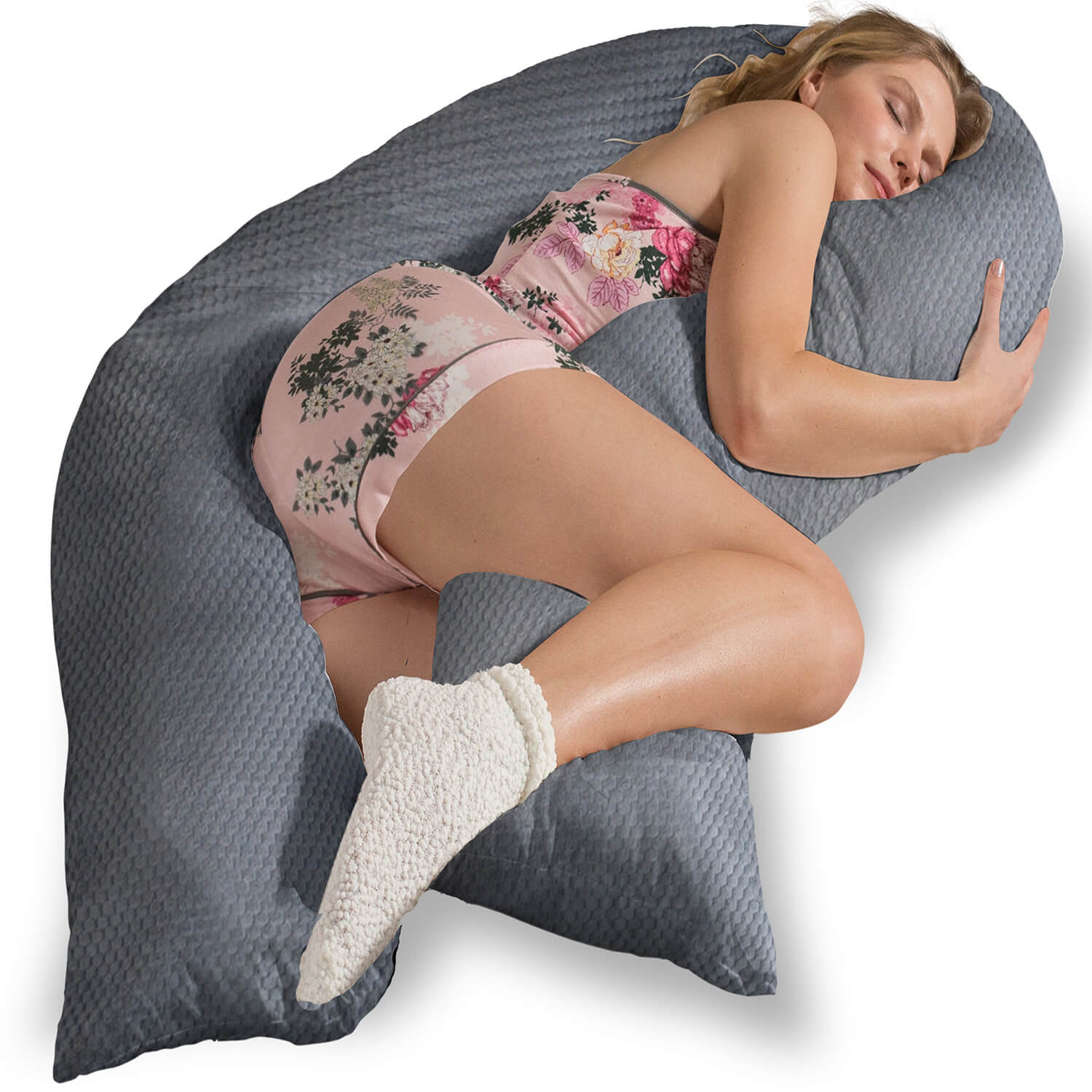 Stillkissen XXL VISCO U mit Bezug Deluxe