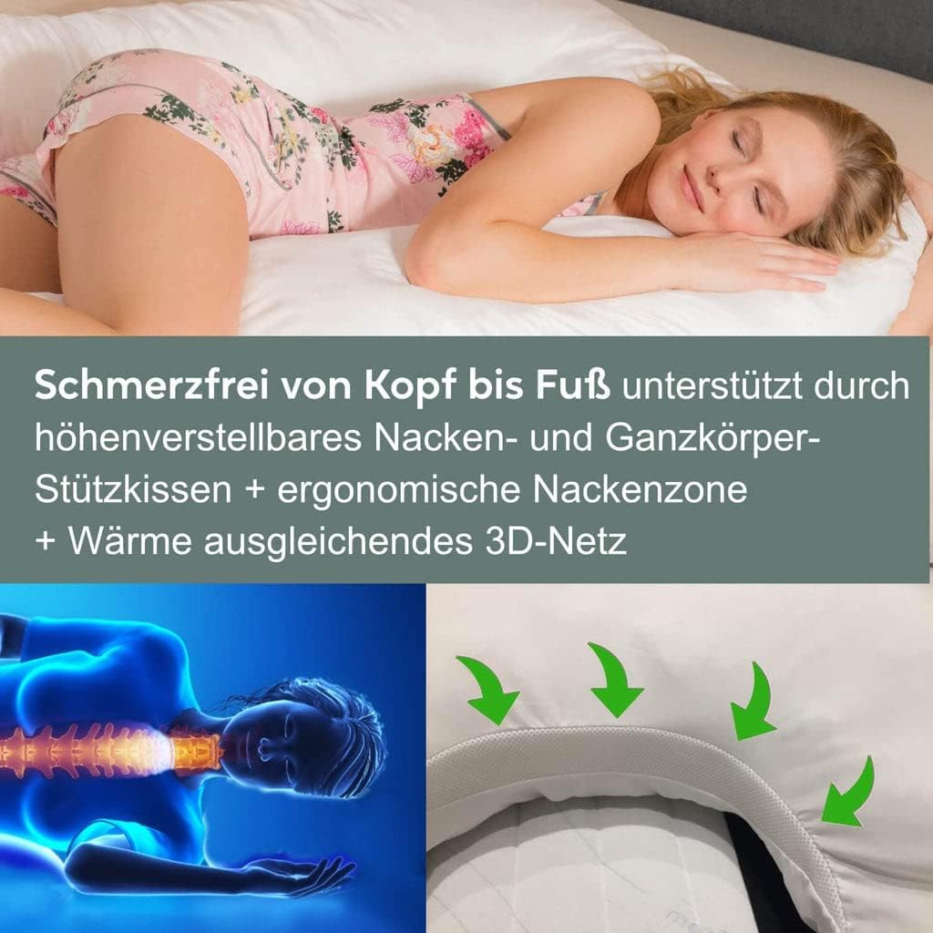 Schwangerschaftskissen VISCO XXL mit Bezug Deluxe