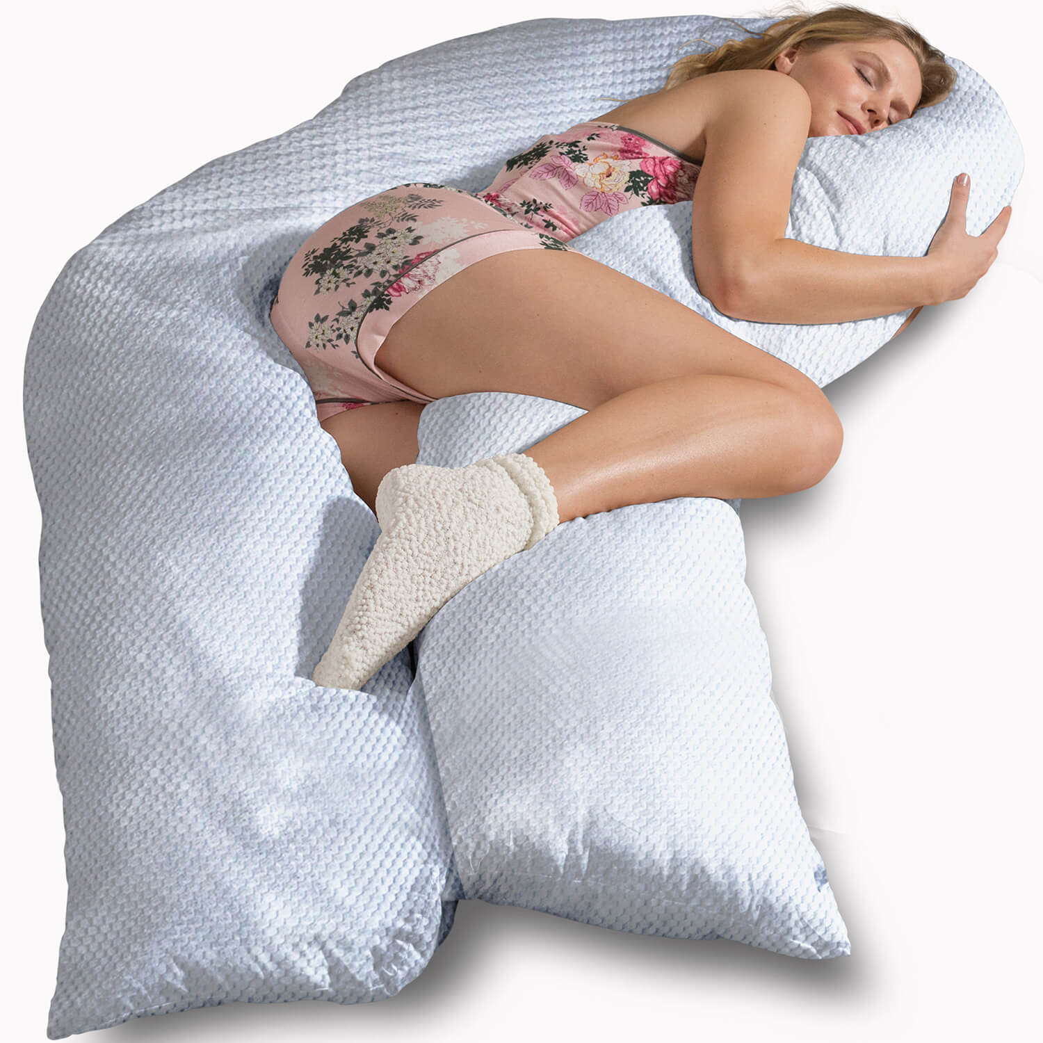 Seitenschläferkissen VISCO XXL mit Bezug Deluxe