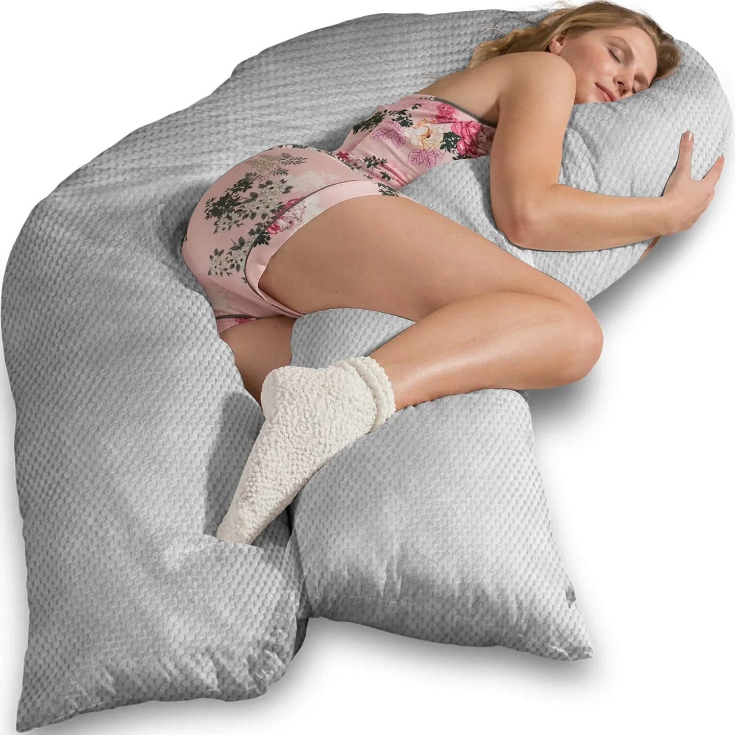 Seitenschläferkissen VISCO XXL PROFESSIONAL mit Bezug Velour Deluxe - Seitenschläferkissen