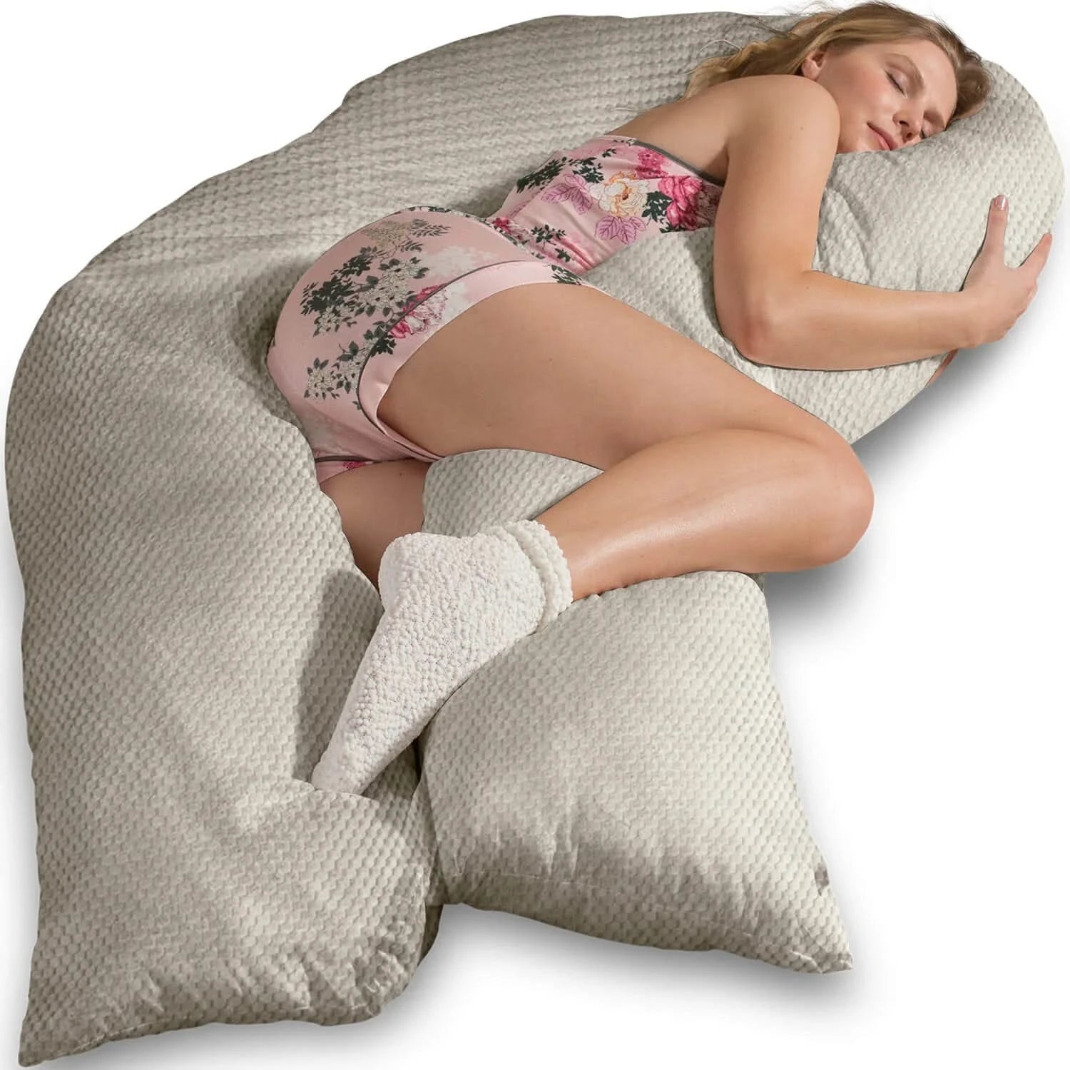 Seitenschläferkissen VISCO XXL PROFESSIONAL mit Bezug Velour Deluxe - Seitenschläferkissen