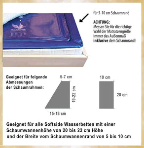 Wasserbettmatratze Solo / Softside Wassermatratze Mono PREMIUM - Wasserbettmatratze