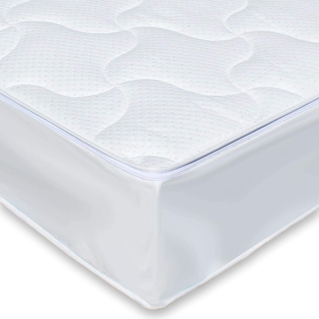 Wasserbett-Spann-Auflage SILVER (echt Silber) für jedes Wasserbett geeignet mit Reißverschluß