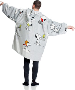 Sweatshirt-Hoodie Decke mit Snoopy Motiv 95x95 cm