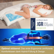 Laden Sie das Bild in den Galerie-Viewer, Komfortkissen VISCO XXL mit Bezug Baumwolle