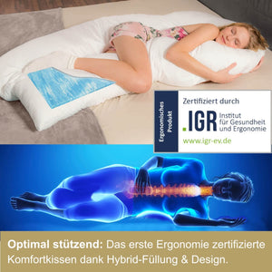 Komfortkissen VISCO XXL mit Bezug Baumwolle